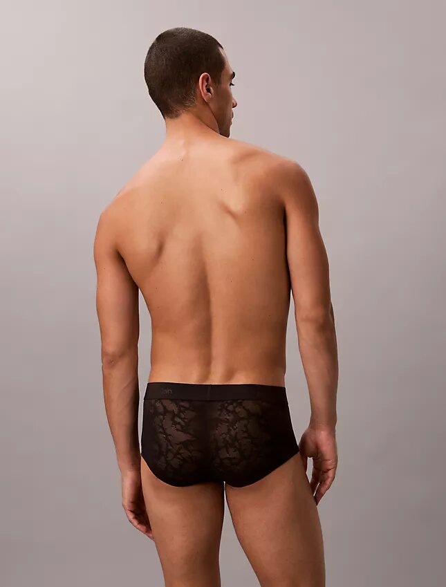 Low Rise Trunk de microfibra con encaje Low Rise Trunk de microfibra con encaje