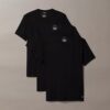 Mezcla de algodón elástico. Pack de 3 camisetas de cuello redondo y corte ajustado