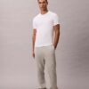 Mezcla de algodón elástico. Pack de 3 camisetas de cuello redondo y corte ajustado
