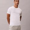 Mezcla de algodón elástico. Pack de 3 camisetas de cuello redondo y corte ajustado