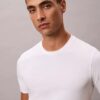 Mezcla de algodón elástico. Pack de 3 camisetas de cuello redondo y corte ajustado