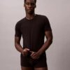 Mezcla de algodón elástico. Pack de 3 camisetas de cuello redondo y corte ajustado