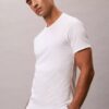Mezcla de algodón elástico. Pack de 3 camisetas de cuello redondo y corte ajustado