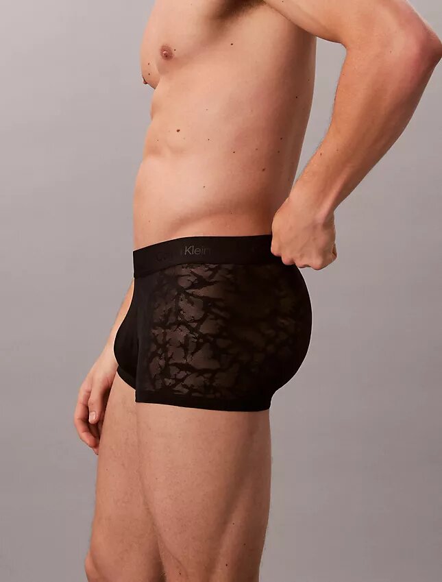 Microfiber Low Rise Trunk con encaje Microfiber Low Rise Trunk con encaje
