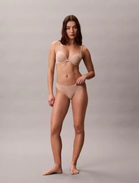 Microfiber Thong con encaje