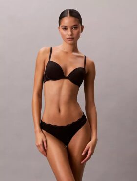 Microfiber Thong con encaje, paquete de 3