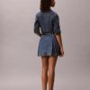 Minifalda de Denim plisada