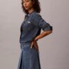 Minifalda de Denim plisada