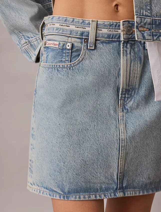 Minifalda Denim con logotipo Minifalda Denim con logotipo