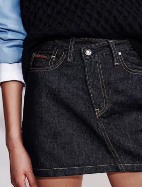 Minifalda Denim de cintura asimétrica