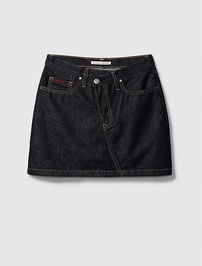 Minifalda Denim de cintura asimétrica Minifalda Denim de cintura asimétrica