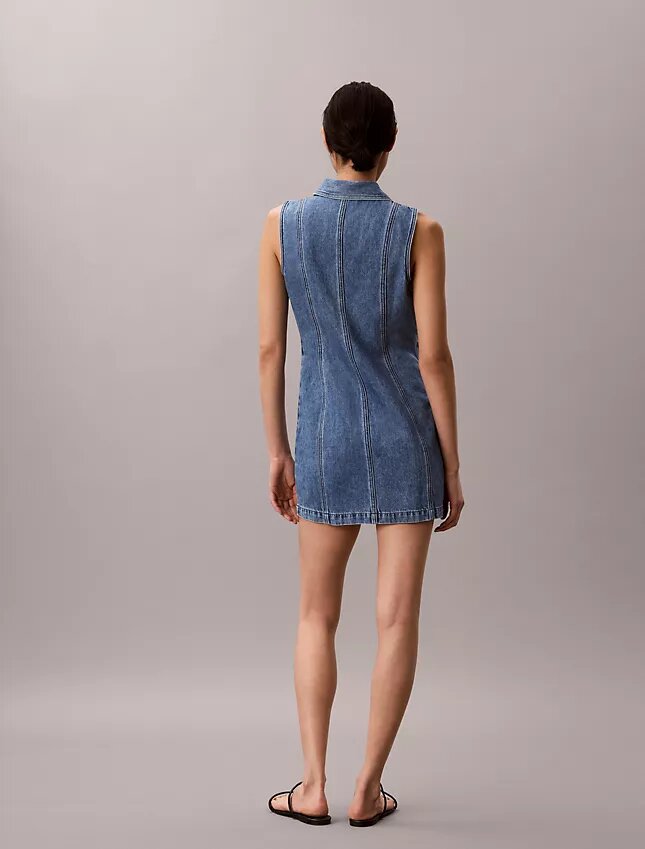 Minivestido con costuras de Denim Minivestido con costuras de Denim
