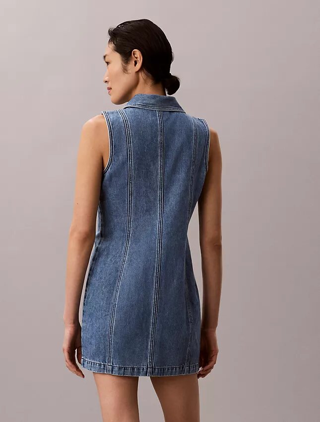 Minivestido con costuras de Denim Minivestido con costuras de Denim