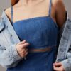 Minivestido de denim con aberturas Minivestido de denim con aberturas