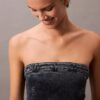 Minivestido de denim sin tirantes Minivestido de denim sin tirantes