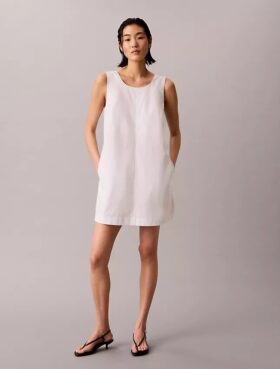 Minivestido de popelín de algodón