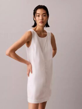 Minivestido de popelín de algodón