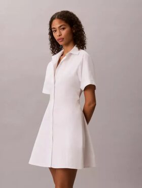 Minivestido de popelín de algodón