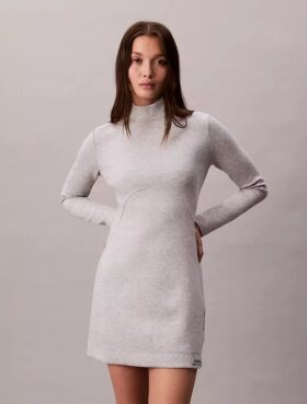 Minivestido liso y ajustado