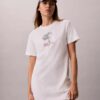 Minivestido tipo camiseta con estampado floral