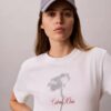 Minivestido tipo camiseta con estampado floral