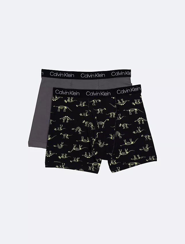 Pack de 2 Boxer Briefs de algodón elástico para niños Pack de 2 Boxer Briefs de algodón elástico para niños