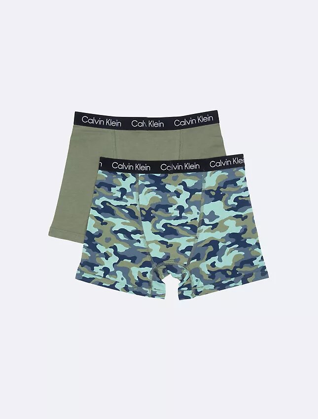 Pack de 2 Boxer Briefs de algodón elástico para niños Pack de 2 Boxer Briefs de algodón elástico para niños
