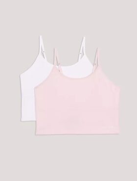 Pack de 2 camisolas con sujetador incorporado para niñas