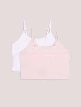 Pack de 2 camisolas con sujetador incorporado para niñas