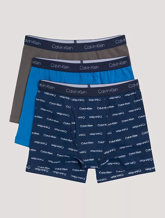 Pack de 3 Boxer Briefs de algodón elástico para niños Pack de 3 Boxer Briefs de algodón elástico para niños