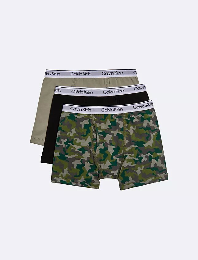 Pack de 3 Boxer Briefs de algodón elástico para niños Pack de 3 Boxer Briefs de algodón elástico para niños