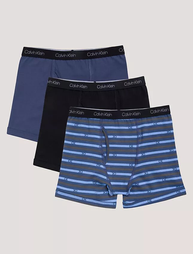 Pack de 3 Boxer Briefs de algodón elástico para niños Pack de 3 Boxer Briefs de algodón elástico para niños