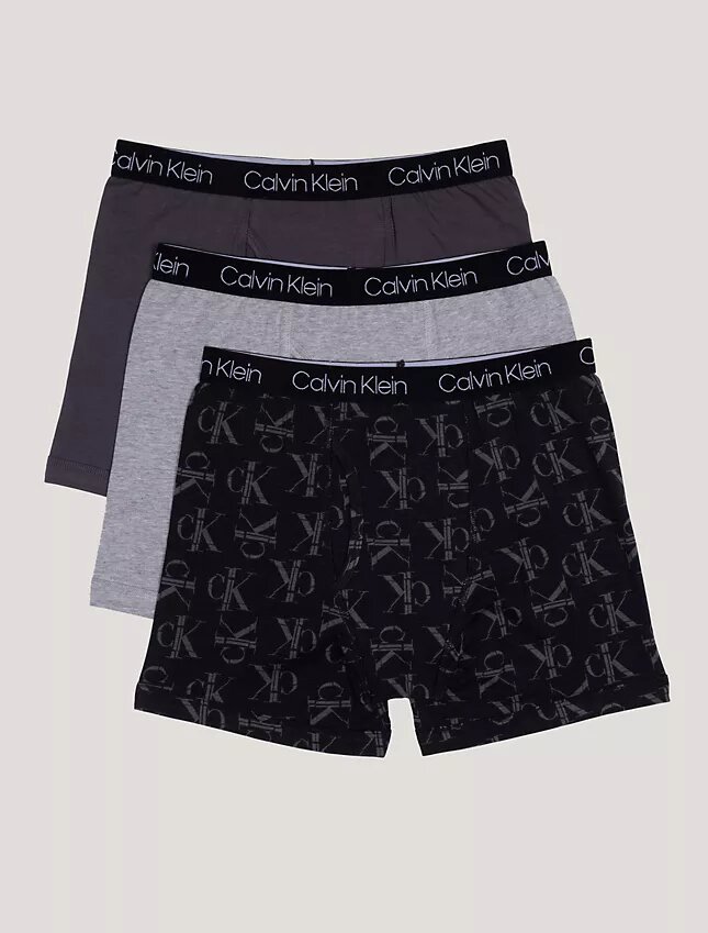 Pack de 3 Boxer Briefs de algodón elástico para niños Pack de 3 Boxer Briefs de algodón elástico para niños