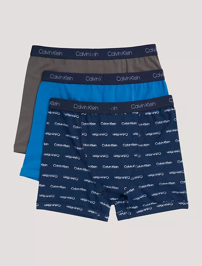 Pack de 3 Boxer Briefs de algodón elástico para niños Pack de 3 Boxer Briefs de algodón elástico para niños