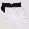 Pack de 3 braguitas Hipster de talle bajo con logo en canalé Pack de 3 braguitas Hipster de talle bajo con logo en canalé