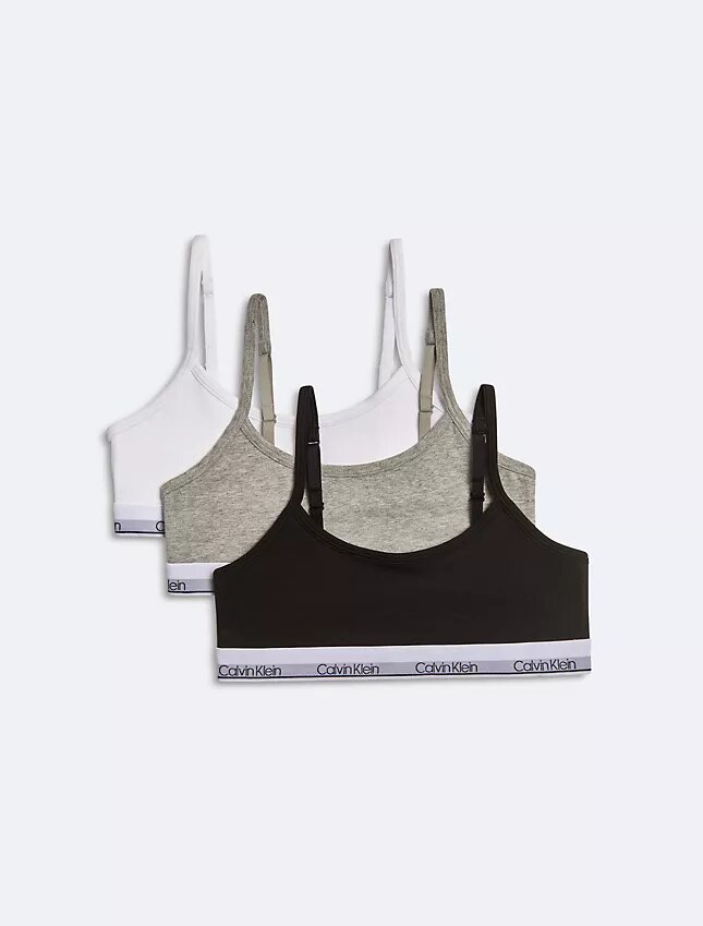 Pack de 3 Bralettes cortos de Modern Cotton para niñas Pack de 3 Bralettes cortos de Modern Cotton para niñas