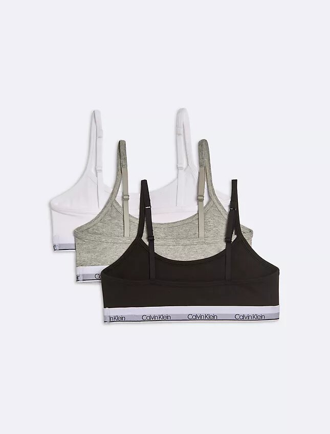 Pack de 3 Bralettes cortos de Modern Cotton para niñas Pack de 3 Bralettes cortos de Modern Cotton para niñas