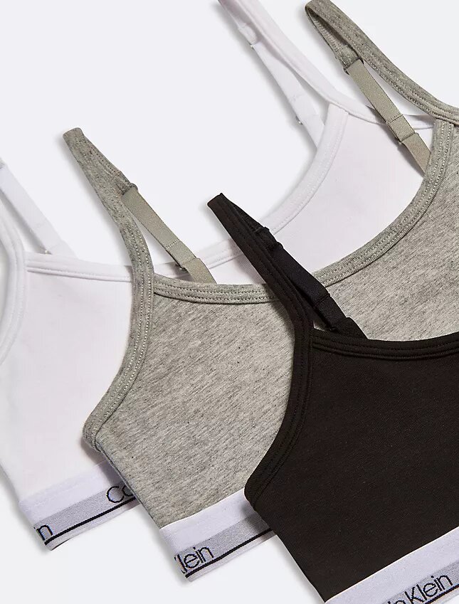 Pack de 3 Bralettes cortos de Modern Cotton para niñas Pack de 3 Bralettes cortos de Modern Cotton para niñas