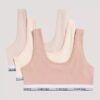 Pack de 3 Bralettes de algodón Cotton Stretch Unlined para niñas Pack de 3 Bralettes de algodón Cotton Stretch Unlined para niñas