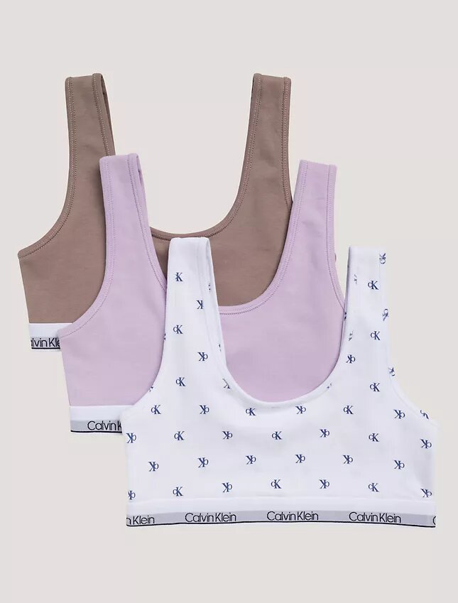 Pack de 3 Bralettes de algodón Cotton Stretch Unlined para niñas Pack de 3 Bralettes de algodón Cotton Stretch Unlined para niñas