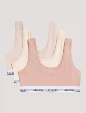 Pack de 3 Bralettes de algodón Cotton Stretch Unlined para niñas