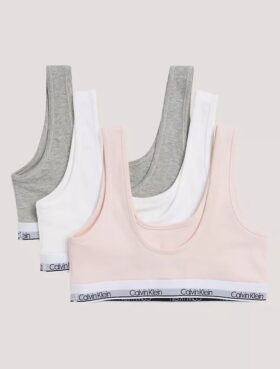 Pack de 3 Bralettes de algodón Cotton Stretch Unlined para niñas
