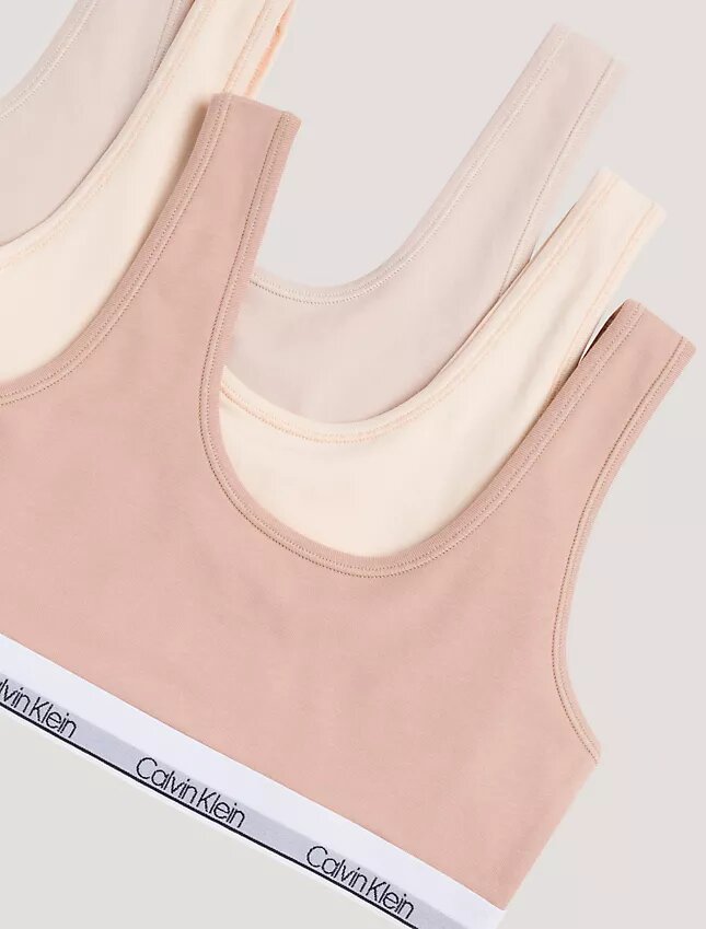 Pack de 3 Bralettes de algodón Cotton Stretch Unlined para niñas Pack de 3 Bralettes de algodón Cotton Stretch Unlined para niñas