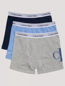Pack de 3 bóxers ajustados de algodón Cotton Stretch con Monogram para niños