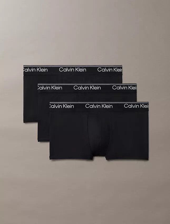 Pack de 3 calzoncillos bóxer Low Rise Trunk de microfibra elástica Pack de 3 calzoncillos bóxer Low Rise Trunk de microfibra elástica