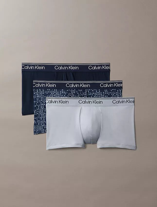 Pack de 3 calzoncillos Low Rise Trunk de microfibra elástica Pack de 3 calzoncillos Low Rise Trunk de microfibra elástica