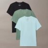 Pack de 3 camisetas de cuello en V de corte ajustado en mezcla Cotton Stretch Pack de 3 camisetas de cuello en V de corte ajustado en mezcla Cotton Stretch