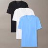 Pack de 3 camisetas de cuello en V de corte ajustado en mezcla Cotton Stretch Pack de 3 camisetas de cuello en V de corte ajustado en mezcla Cotton Stretch