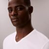 Pack de 3 camisetas de cuello en V de corte ajustado en mezcla Cotton Stretch Pack de 3 camisetas de cuello en V de corte ajustado en mezcla Cotton Stretch