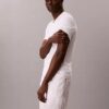 Pack de 3 camisetas de cuello en V de corte ajustado en mezcla Cotton Stretch Pack de 3 camisetas de cuello en V de corte ajustado en mezcla Cotton Stretch